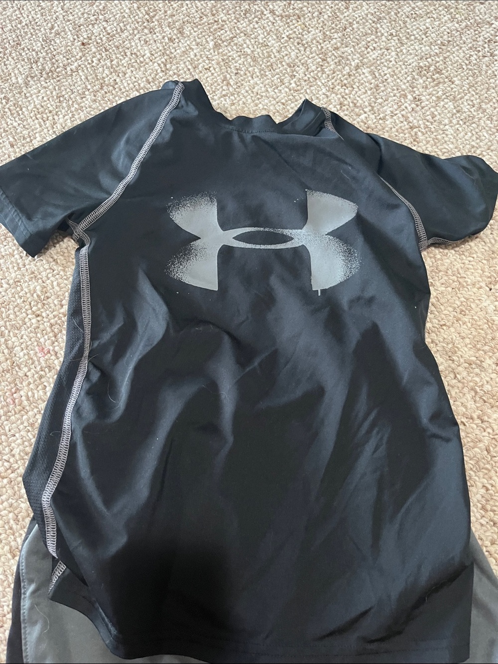 Under Armour Black & Gray Boys Athletic Tee and Shorts Set - Picture 2 of 4
